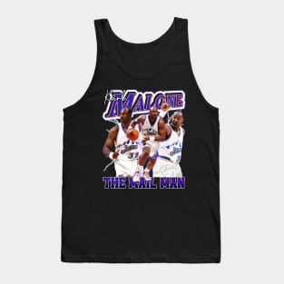 Karl Malone The Mail Man Basketball Legend Signature Vintage Retro 80s 90s Bootleg Rap Style Tank Top